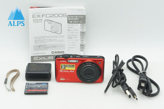 CASIO Exilim EX-FC200S Compact Digital Camera, Red, 260304j