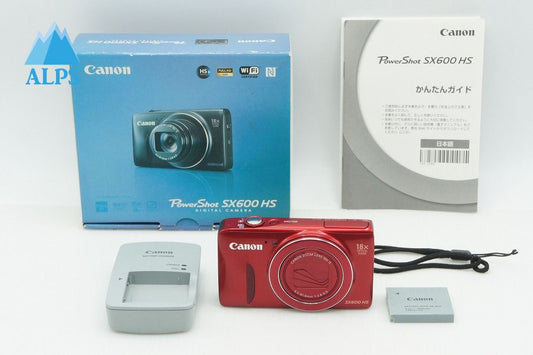 美品 Canon キヤノン PowerShot SX600 HS コンパクトデジタルカメラ レッド 元箱付 260305o