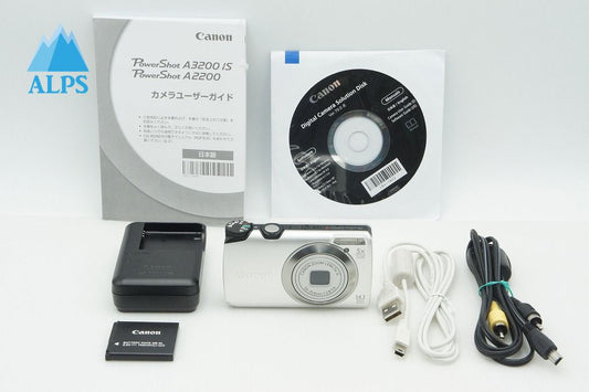 美品 Canon キヤノン PowerShot A3200 IS コンパクトデジタルカメラ シルバー 260306e