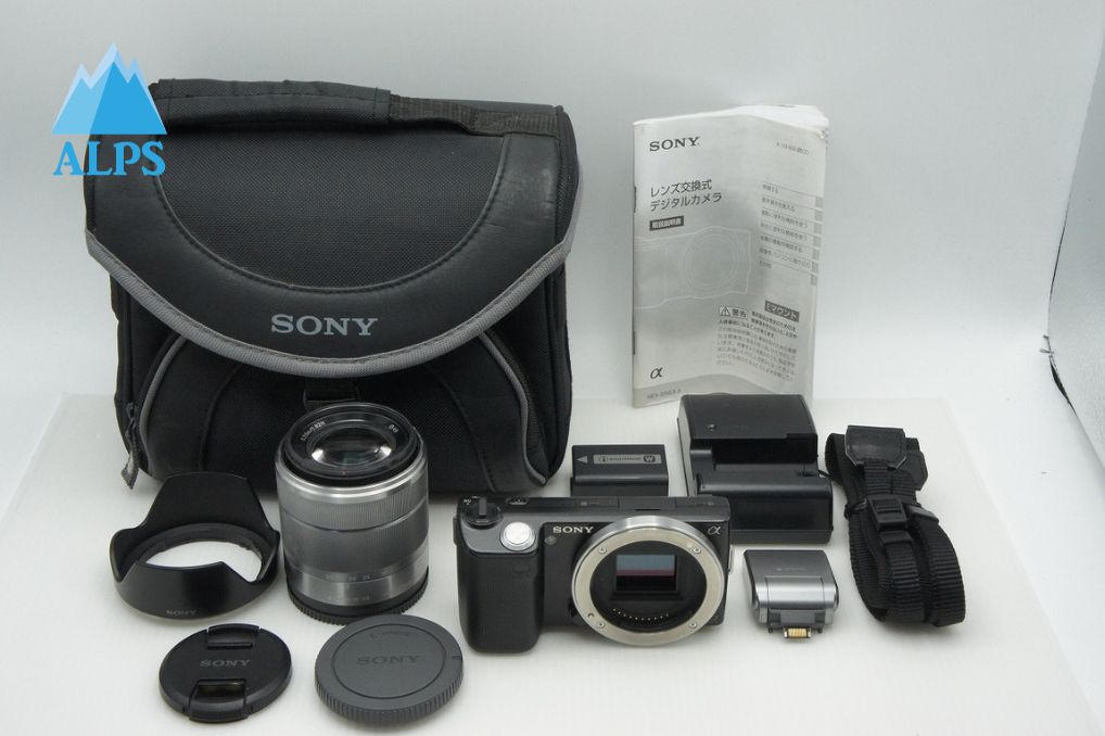 SONY α NEX-5K ズームレンズキット (E 18-55mm F3.5-5.6 OSS) ミラーレス一眼カメラ ブラック 純正バッグ付 260306g