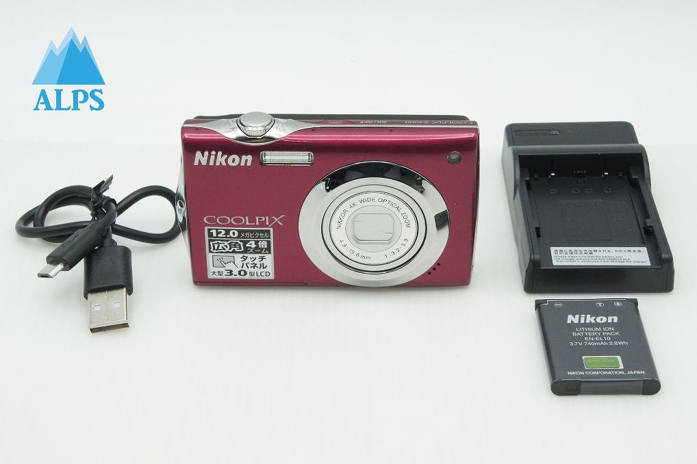 美品 Nikon ニコン COOLPIX S4000 コンパクトデジタルカメラ ルビーレッド 260306s