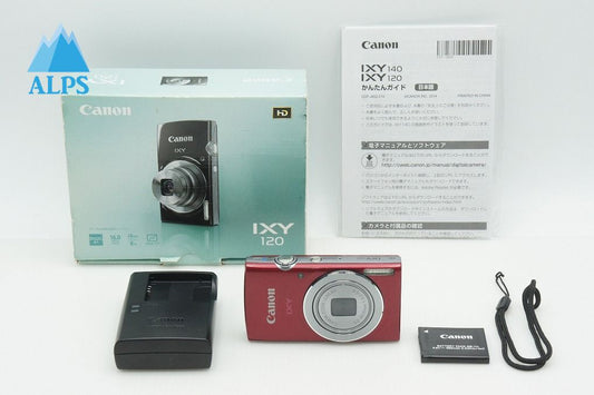 美品 Canon キヤノン IXY 120 コンパクトデジタルカメラ レッド 元箱付 260309b