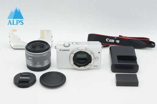 良品 Canon EOS M10 レンズキット (EF-M 15-45mm F3.5-6.3 IS STM) ミラーレス ホワイト ボディジャケット付 260309j