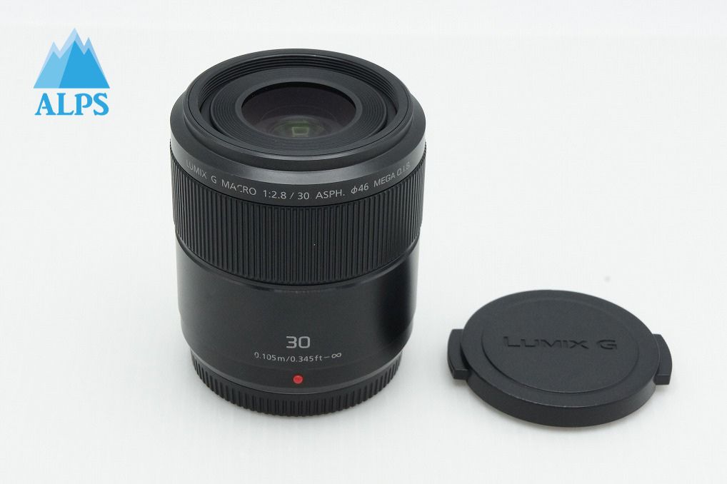 良品 Panasonic LUMIX G MACRO 30mm F2.8 ASPH. MEGA O.I.S. H-HS030 マイクロフォーサーズ ブラック 260313x