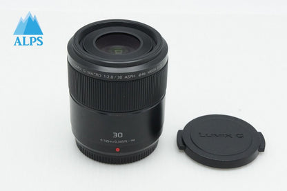 良品 Panasonic LUMIX G MACRO 30mm F2.8 ASPH. MEGA O.I.S. H-HS030 マイクロフォーサーズ ブラック 260313x