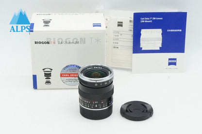 美品 Carl Zeiss Biogon T* 21mm F2.8 ZM Leica ライカ Mマウント ブラック レンジファインダー 元箱付 260316s