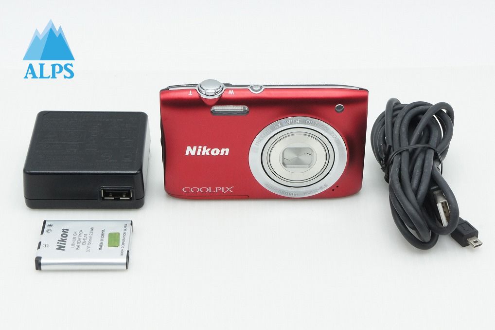美品 Nikon ニコン COOLPIX S2900 コンパクトデジタルカメラ レッド 260316v