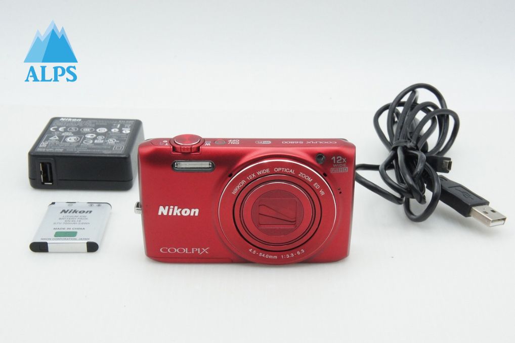 美品 Nikon ニコン COOLPIX S6800 コンパクトデジタルカメラ ラズベリーレッド 260317h