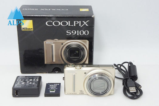 美品 Nikon ニコン COOLPIX S9100 コンパクトデジタルカメラ ソフィアゴールド 元箱付 260319d