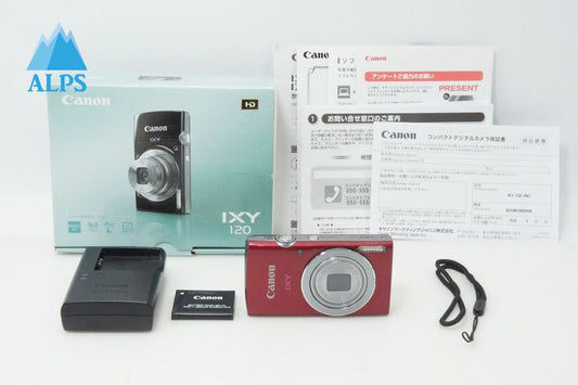 美品 Canon キヤノン IXY 120 コンパクトデジタルカメラ レッド 元箱付 260319v