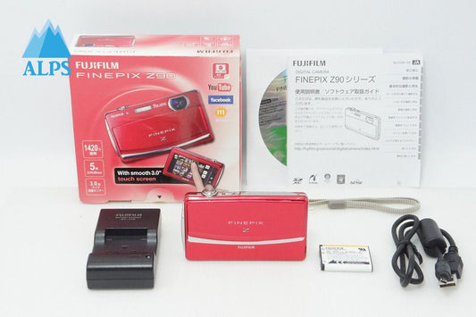 美品 FUJIFILM フジフィルム FinePix Z90 コンパクトデジタルカメラ レッド 元箱付 260401b