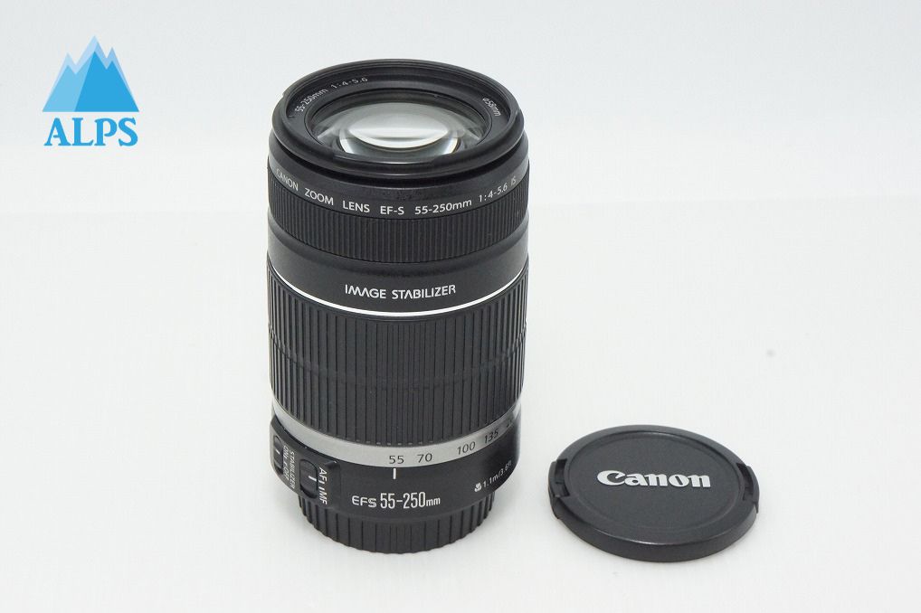 良品 Canon キヤノン EF-S 55-250mm F4-5.6 IS APS-C ズームレンズ 260403ag