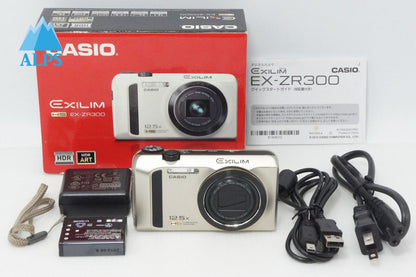 美品 CASIO カシオ HIGH SPEED EXILIM EX-ZR300 コンパクトデジタルカメラ ゴールド 元箱付 260408c