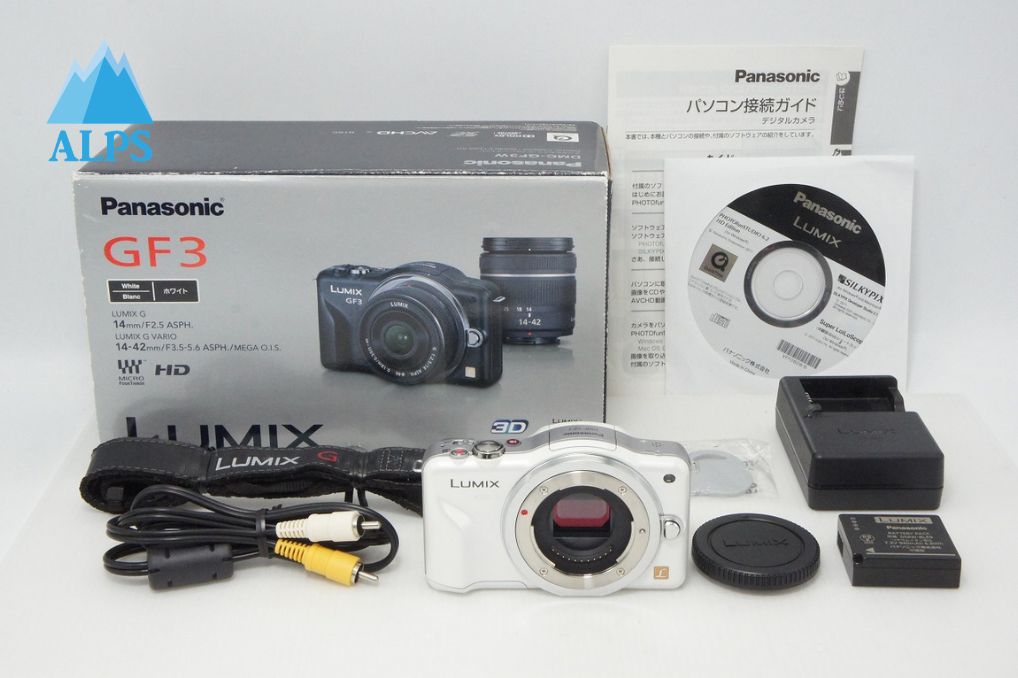 良品 Panasonic パナソニック LUMIX DMC-GF3 ボディ ミラーレス一眼カメラ ホワイト 元箱付 260410f