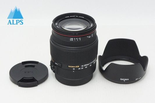 美品 SIGMA シグマ 18-200mm F3.5-6.3 II DC OS HSM APS-C Canon キヤノン EFマウント ズームレンズ フード付 260414t