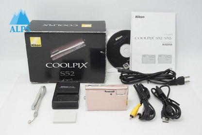 美品 Nikon ニコン COOLPIX S52 コンパクトデジタルカメラ コーラルピンク 元箱付 260414j