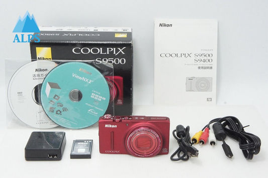 良品 Nikon ニコン COOLPIX S9500 コンパクトデジタルカメラ ヴェルヴェットレッド 元箱付 260414g