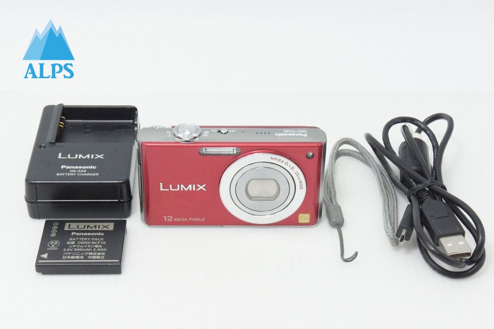 良品 Panasonic パナソニック LUMIX DMC-FX40 コンパクトデジタルカメラ フレッシュレッド 260414m