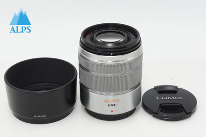 美品 Panasonic LUMIX G VARIO 45-150mm F4.0-5.6 ASPH. MEGA O.I.S. H-FS45150-S マイクロフォーサーズ 260416af