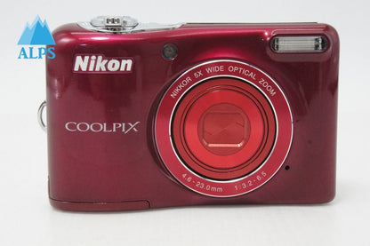 Excellent condition Nikon COOLPIX L32 Compact Digital Camera Red 260420o