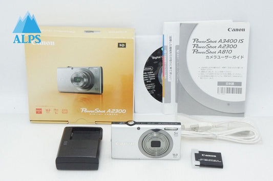 良品 Canon キヤノン PowerShot A2300 コンパクトデジタルカメラ シルバー 元箱付 260420k
