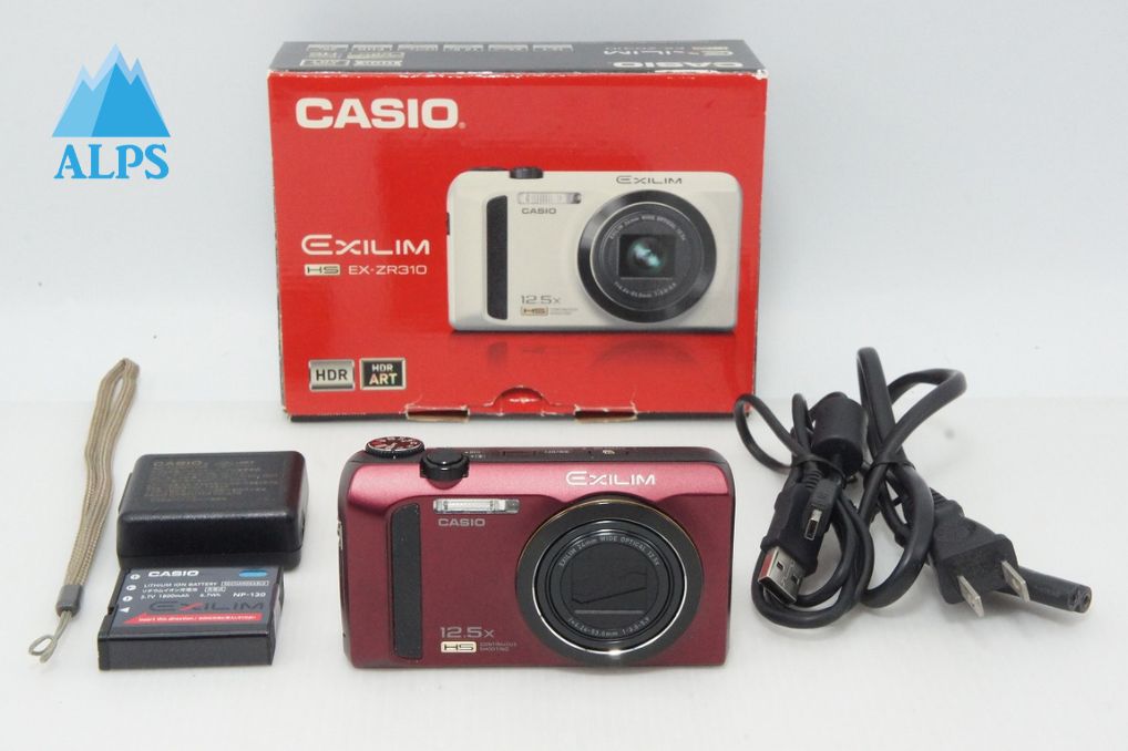 美品 CASIO カシオ EXILIM EX-ZR310 コンパクトデジタルカメラ レッド