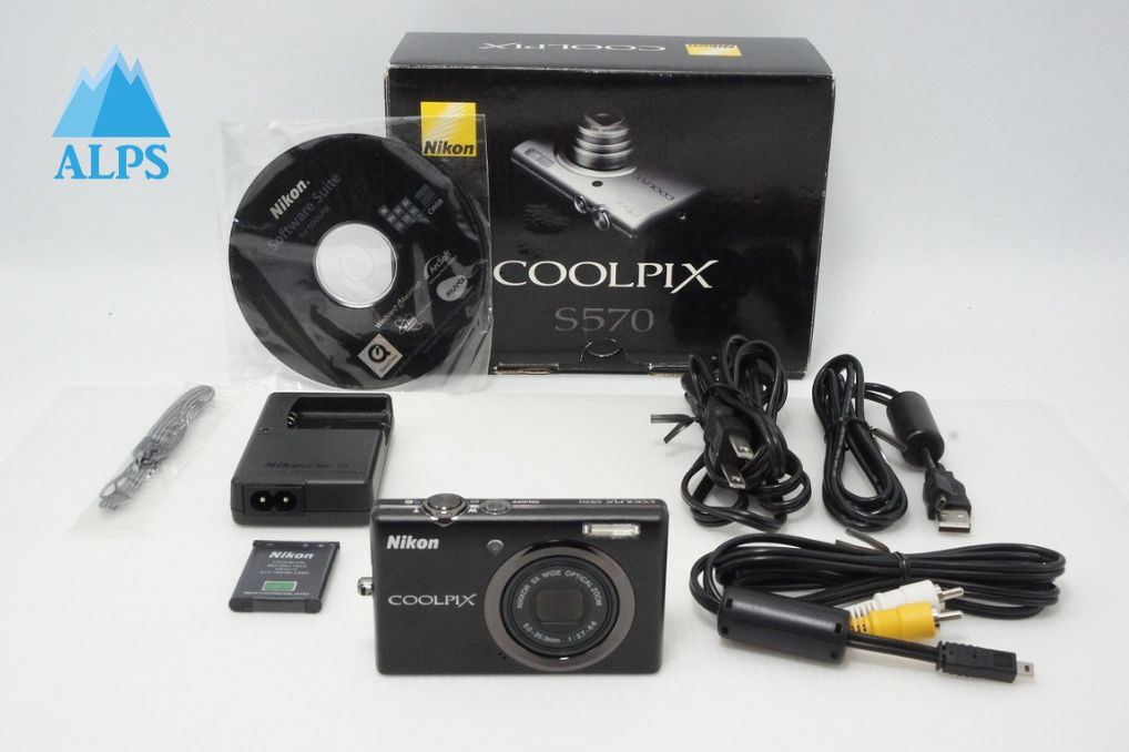 美品 Nikon ニコン COOLPIX S570 コンパクトデジタルカメラ ブラック 元箱付 260420q