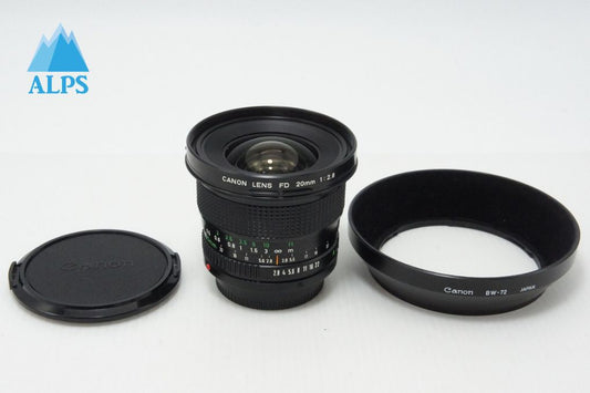 美品 Canon キヤノン NEW FD 20mm F2.8 MF 単焦点レンズ フード付 260423n