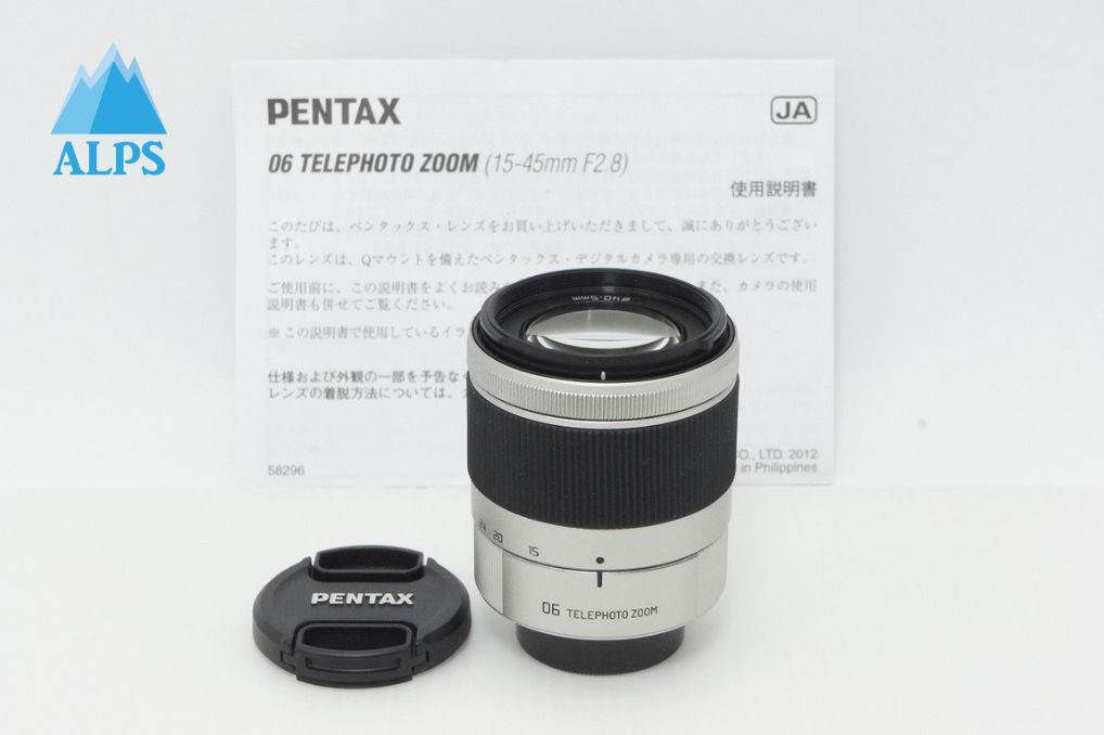 美品 PENTAX ペンタックス 06 TELEPHOTO ZOOM 15-45mm F2.8 ズームレンズ シルバー 260425n