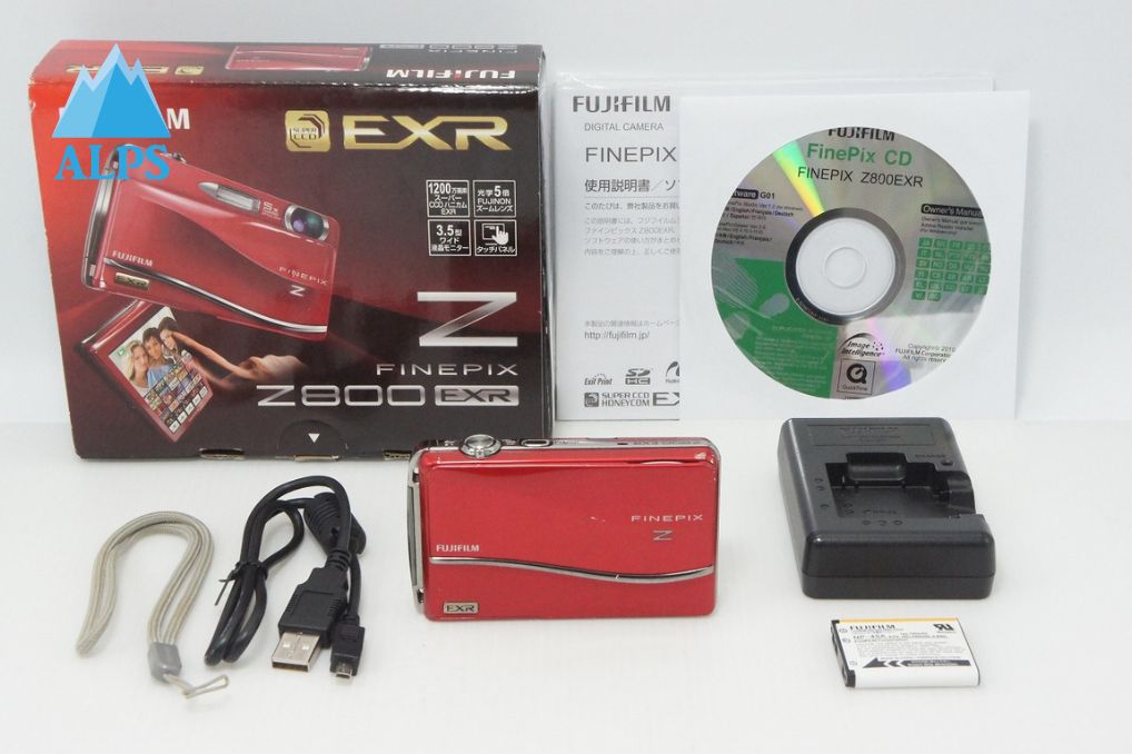 FUJIFILM FinePix Z800EXR Compact Digital Camera Red with Original Box 260427q