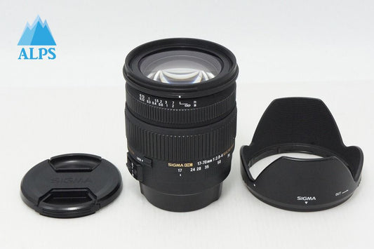 良品 SIGMA シグマ 17-70mm F2.8-4 DC MACRO OS HSM Canon キヤノン EFマウント APS-C ズームレンズフード付 260501i