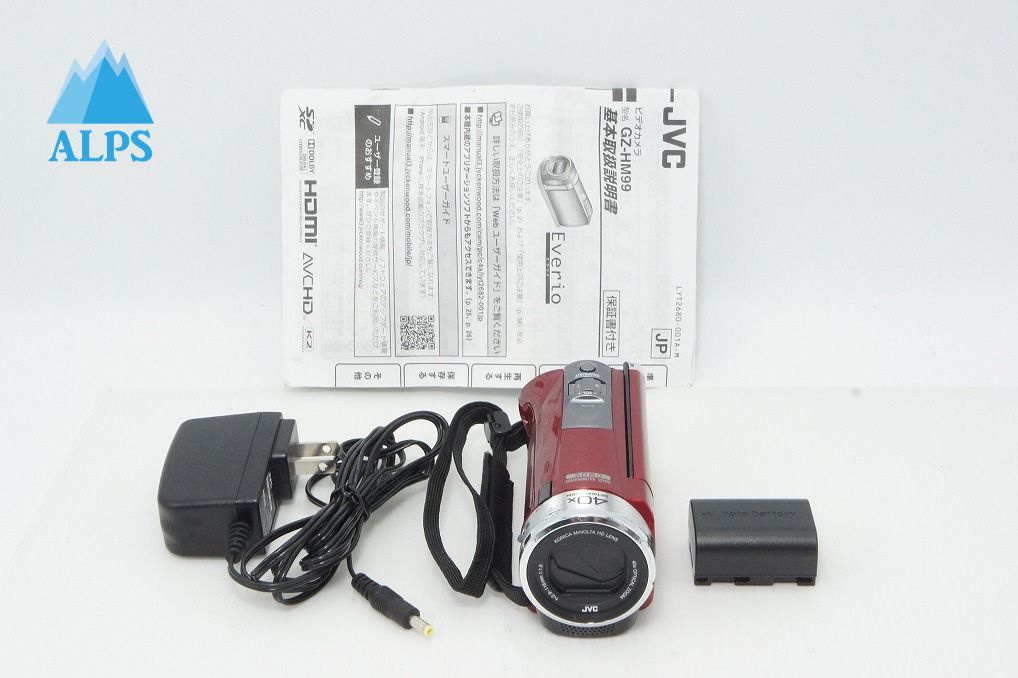 JVC ケンウッド Everio GZ-HM99 デジタルビデオカメラ ハイビジョンメモリームービー レッド 260430o