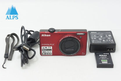 美品 Nikon ニコン COOLPIX S6000 コンパクトデジタルカメラ フラッシュレッド 260508p