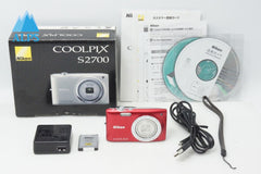 Nikon ニコン COOLPIX S2700 コンパクトデジタルカメラ レッド 元箱付 260512j