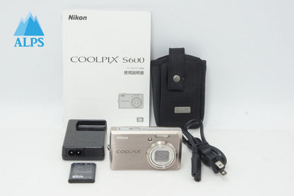 Good condition Nikon COOLPIX S600 Compact Digital Camera Pink Gold 260513h