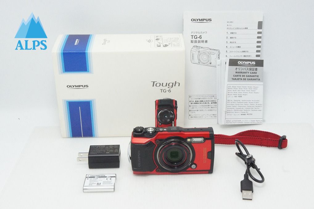 良品 OLYMPUS オリンパス TOUGH TG-6 コンパクトデジタルカメラ レッド 元箱付 260508c