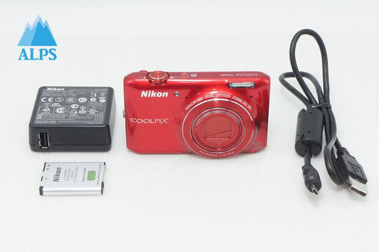 Excellent Condition Nikon COOLPIX S6400 Compact Digital Camera Glossy Red 260512r