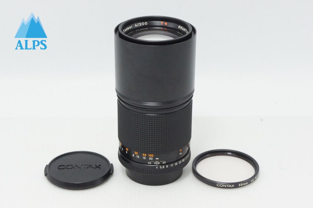 Excellent condition CONTAX Carl Zeiss Tele Tessar T* 200mm F4 AEG C/Y Mount with original filter 260513bd
