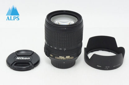 美品 Nikon ニコン AF-S DX NIKKOR 18-105mm F3.5-5.6G ED VR APS-C ズームレンズ フード付 260514b