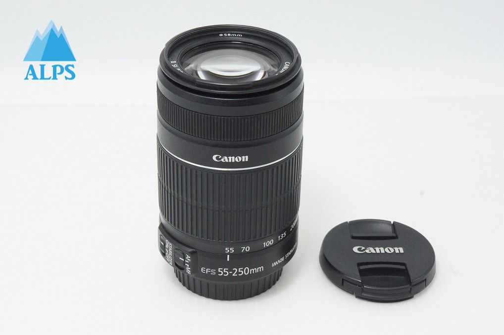 良品 Canon キヤノン EF-S 55-250mm F4-5.6 IS II APS-C ズームレンズ 260521ae