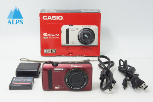 Excellent Condition CASIO EXILIM EX-ZR310 Compact Digital Camera Red with Original Box 260525a