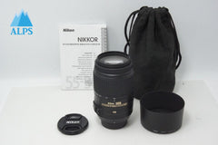 美品 Nikon ニコン AF-S DX NIKKOR 55-300mm F4.5-5.6G ED VR APS-C ズームレンズ フード ポーチ付 260527ag