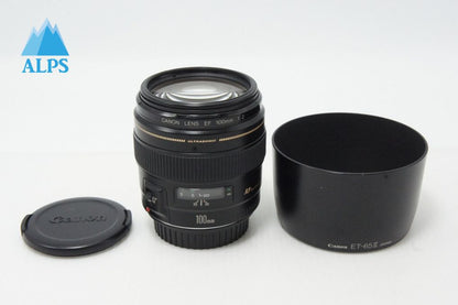 良品 Canon キヤノン EF 100mm F2 USM フルサイズ 単焦点レンズ フード付 260528r