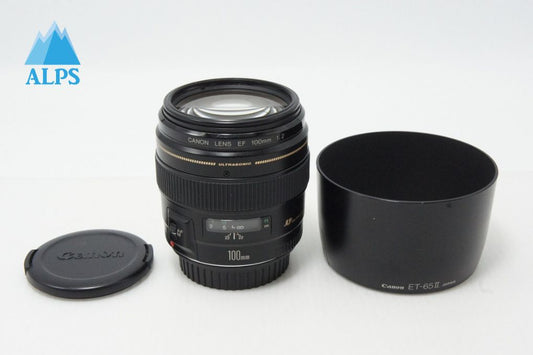 良品 Canon キヤノン EF 100mm F2 USM フルサイズ 単焦点レンズ フード付 260528r