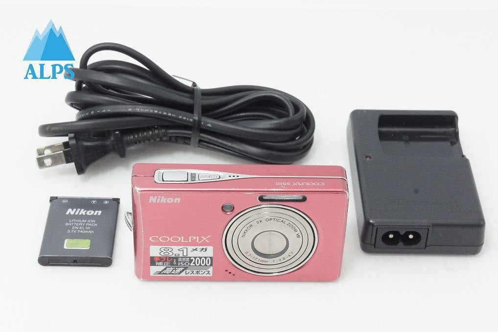 Nikon ニコン COOLPIX S510 コンパクトデジタルカメラ ラズベリーレッド 260603c