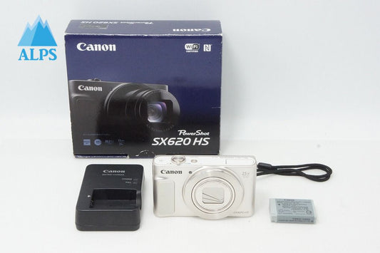 良品 Canon キヤノン PowerShot SX620 HS コンパクトデジタルカメラ ホワイト 元箱付 260603a