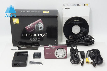 美品 Nikon ニコン COOLPIX S230 コンパクトデジタルカメラ パープル 元箱付 260603g