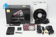 美品 Nikon ニコン COOLPIX S230 コンパクトデジタルカメラ パープル 元箱付 260603g