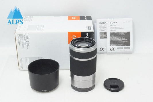 良品 SONY ソニー E 55-210mm F4.5-6.3 OSS SEL55210 Eマウント ズームレンズ APS-C フード 元箱付 260603ap