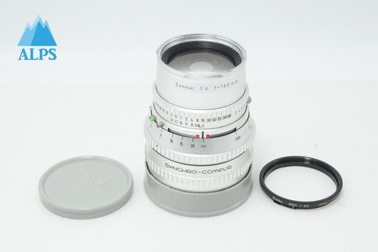 HASSELBLAD Carl Zeiss Sonnar C 150mm F4 Silver Medium Format Lens with Adapter Ring 260604m